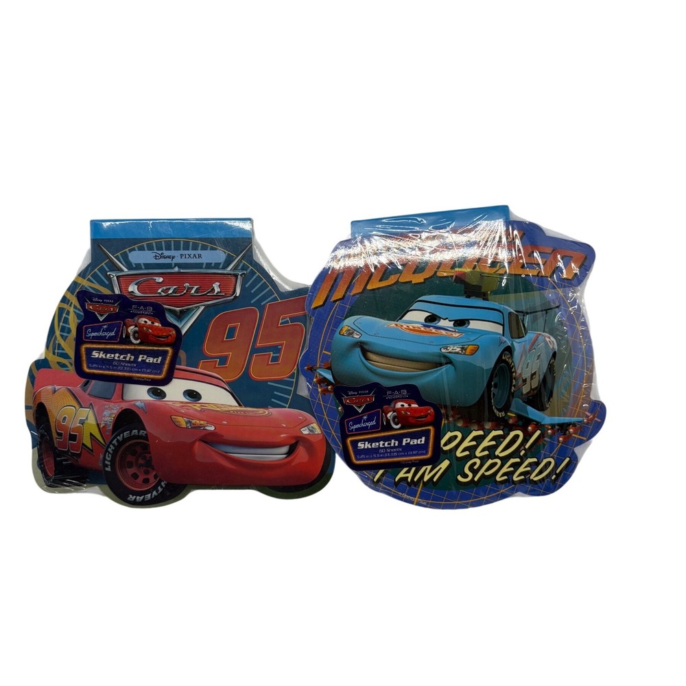 Disney Pixar Cars‎ Lightning McQueen Supercharged Sketch Pad 2 Pack Kids Art